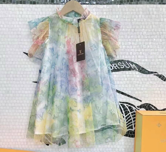 Watercolor Flutter Dress