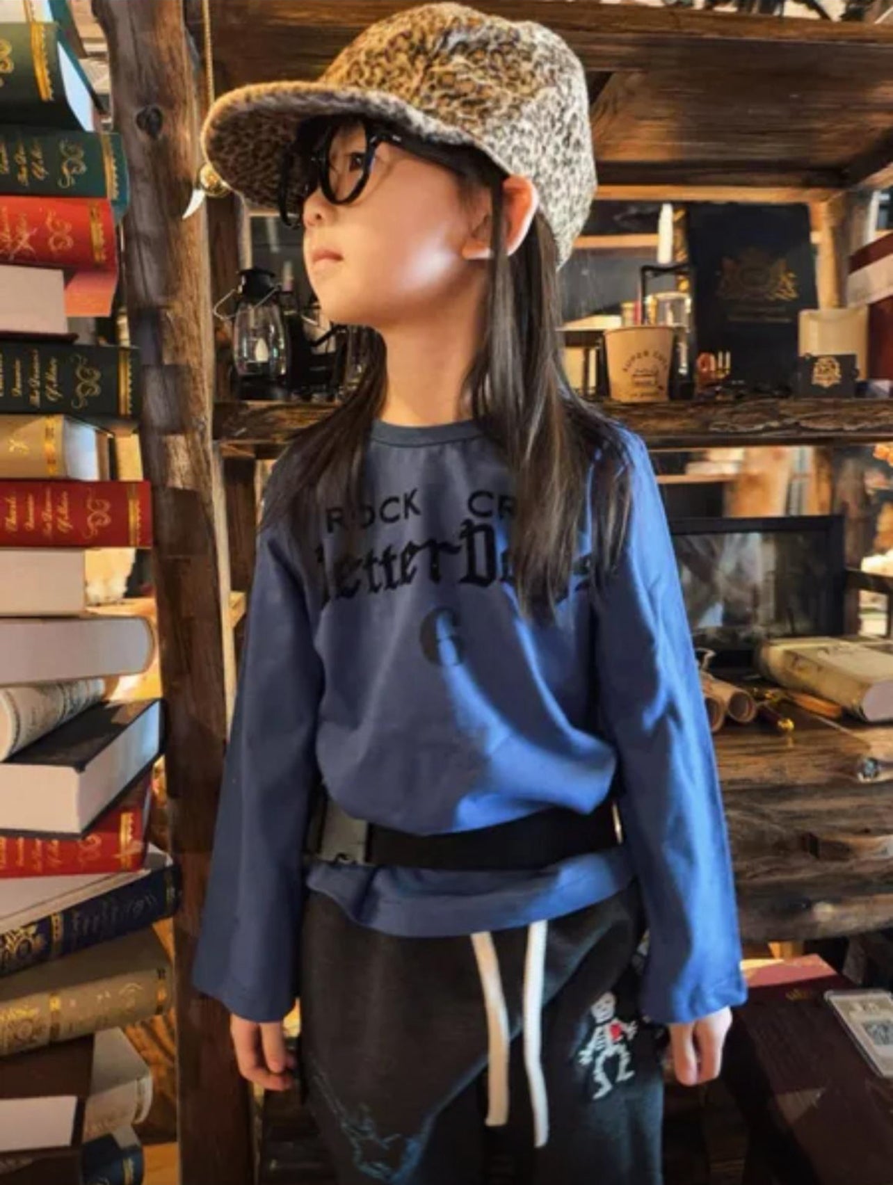 Blue Patchwork Long Tee