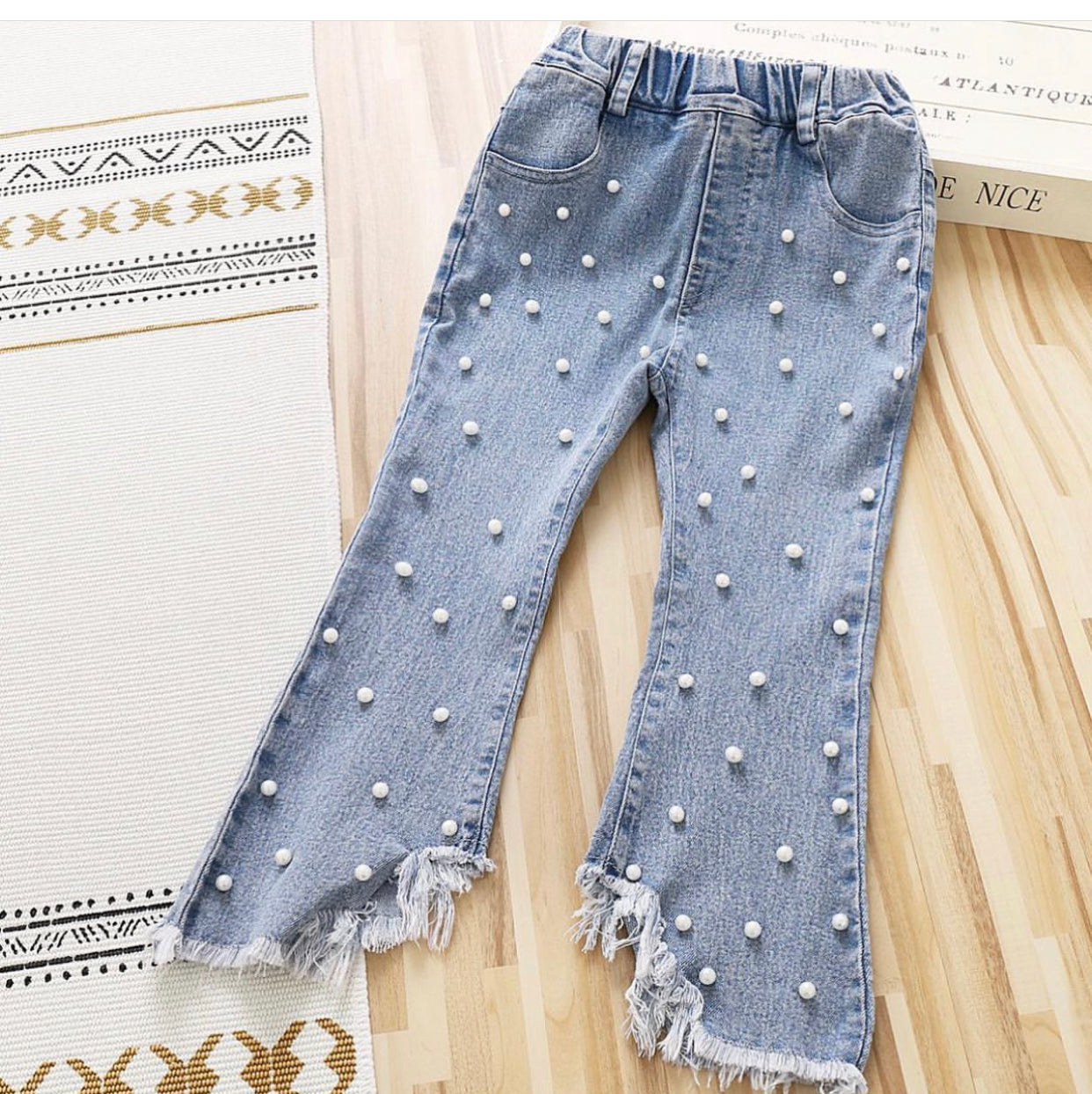 Pearly Denim Flare