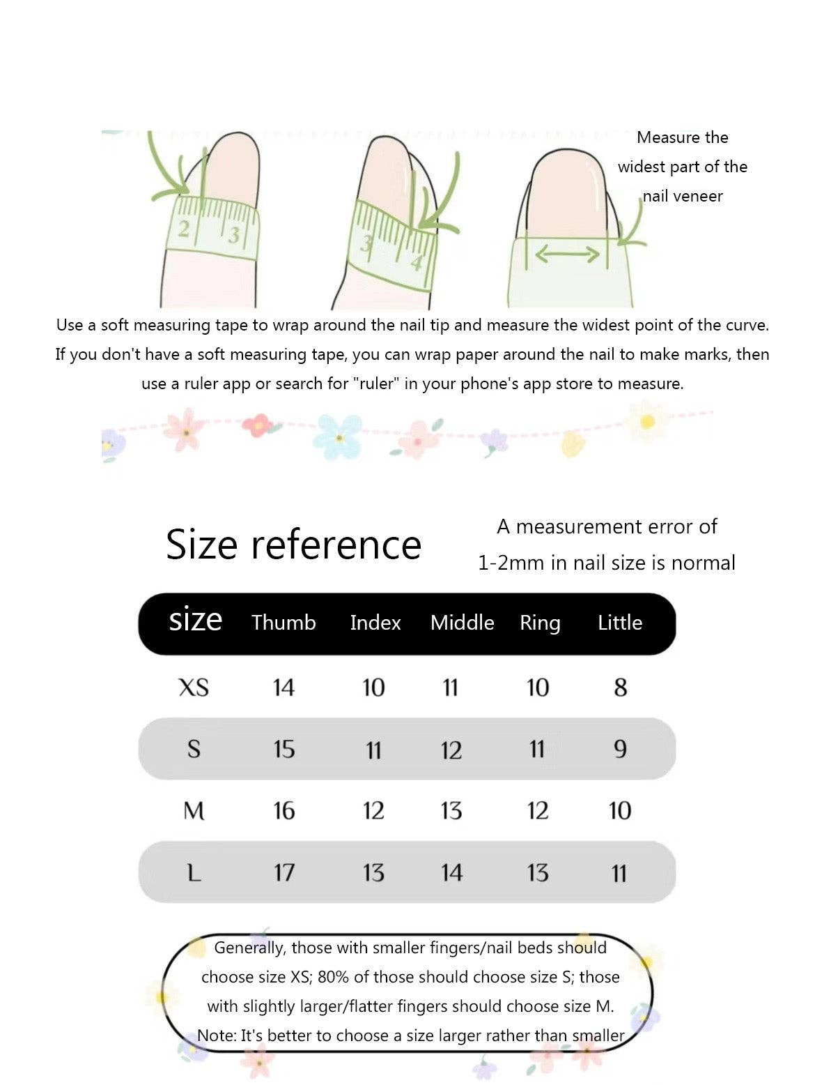 Handmade cute monster girl short Press On Nails