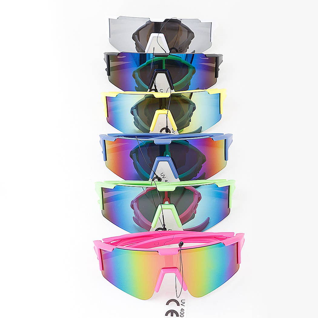 KIDS Bright Curved Shield Sunglasses