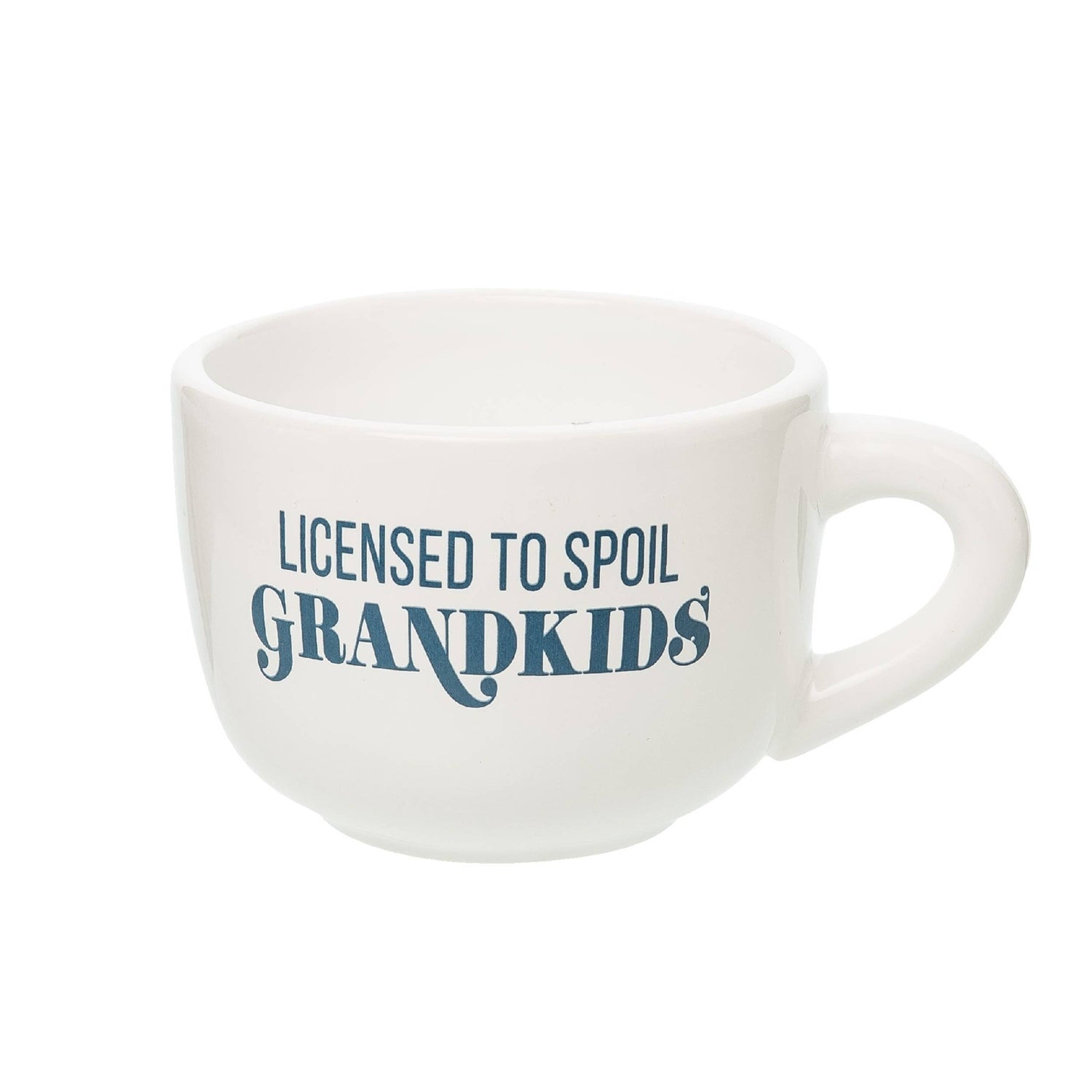 Ceramic 6.5" White Spoil Grandkids Cappuccino Mug