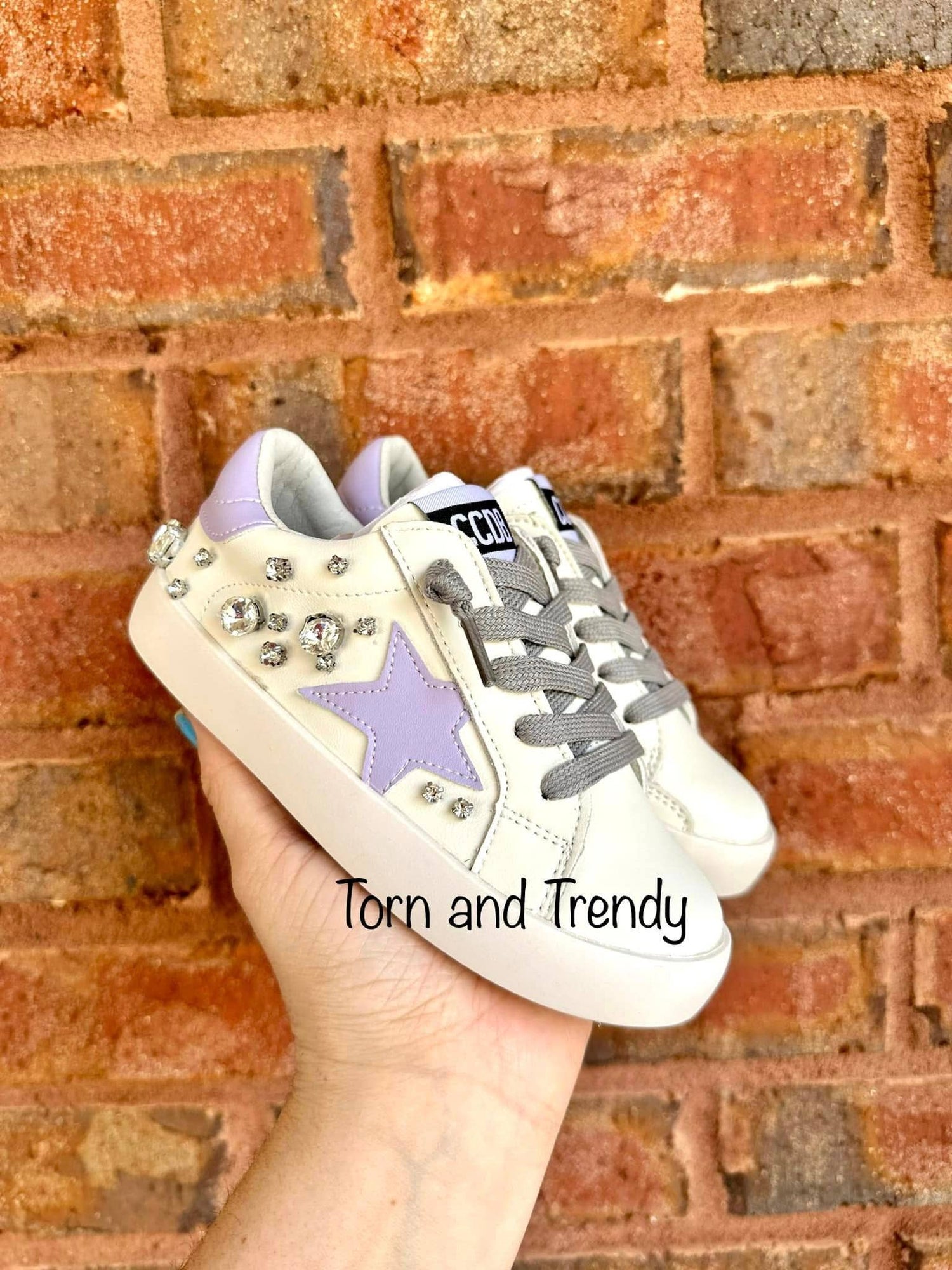 Purple Star Sneaker With bling
