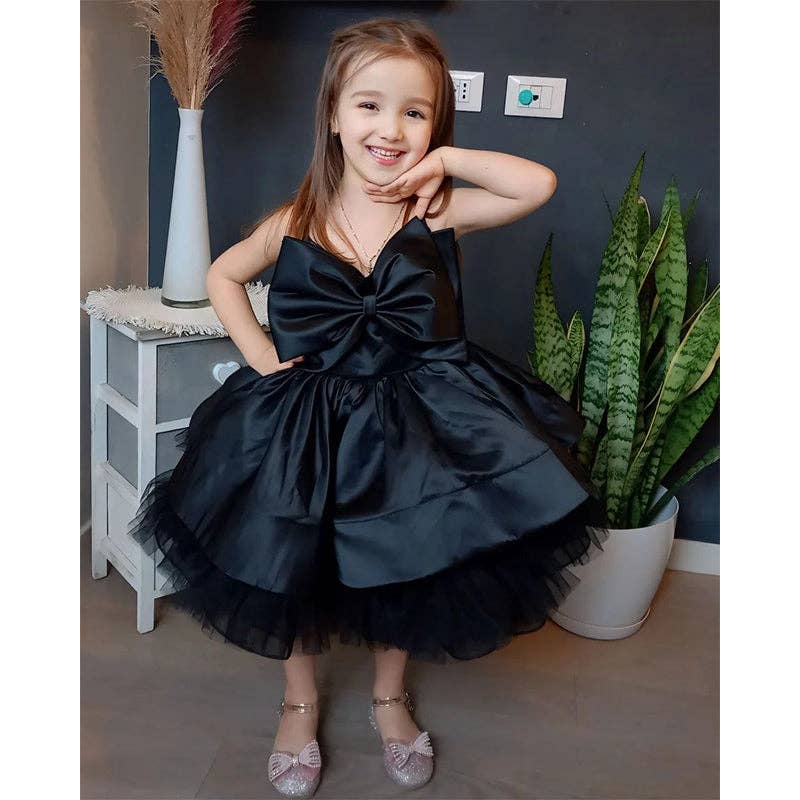 Off Shoulder Ruffle Bowknot Princess Dress for Girls